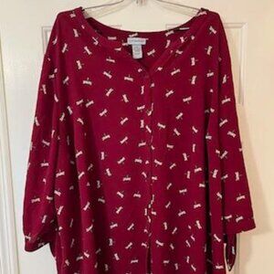 4X Catherns print blouse